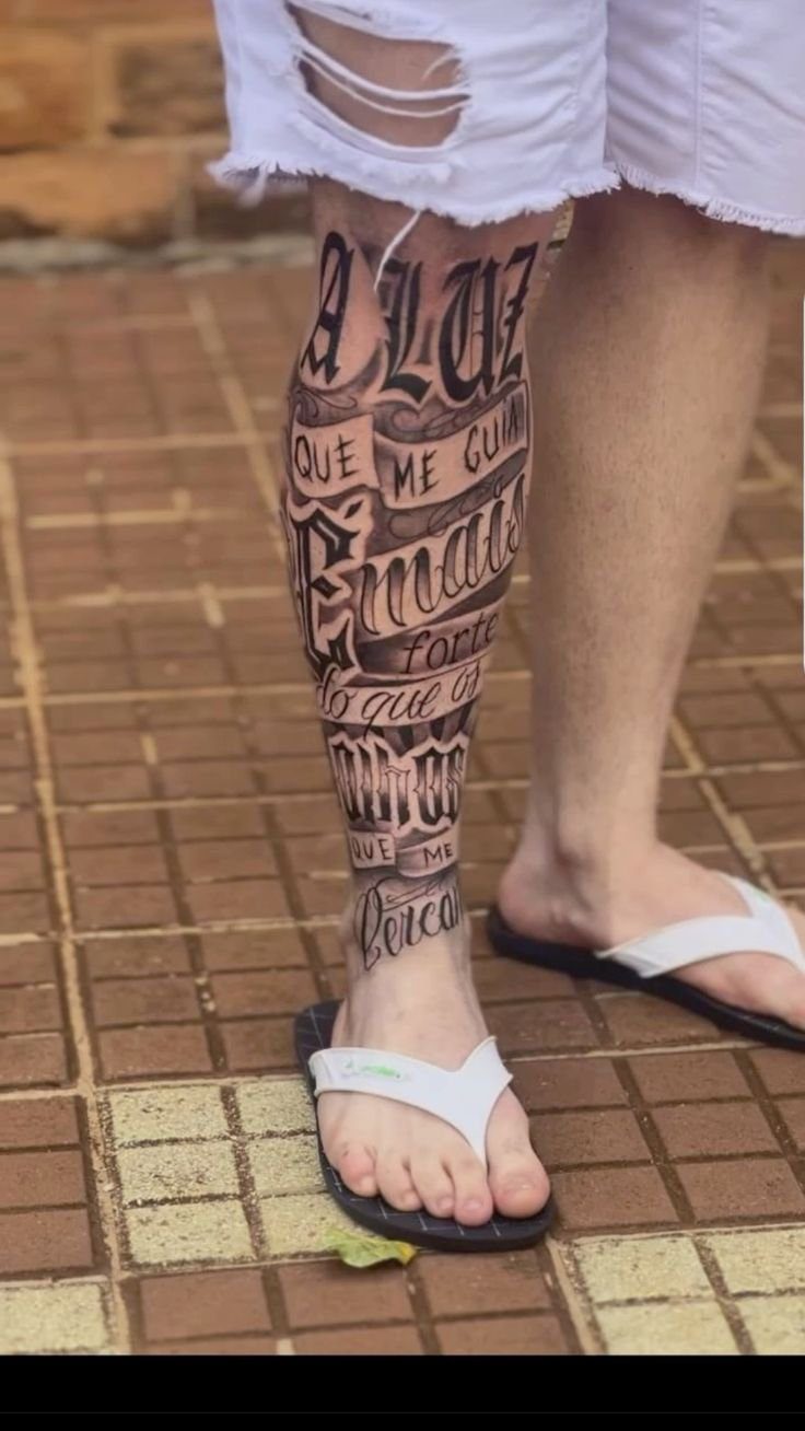 tatuagem-masculina-na-perna-frases-pinterest Tatuagem masculina na perna frases (Pinterest)