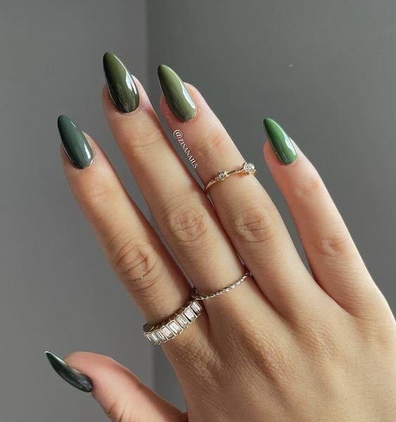 unhas-verdes unhas elegantes verdes