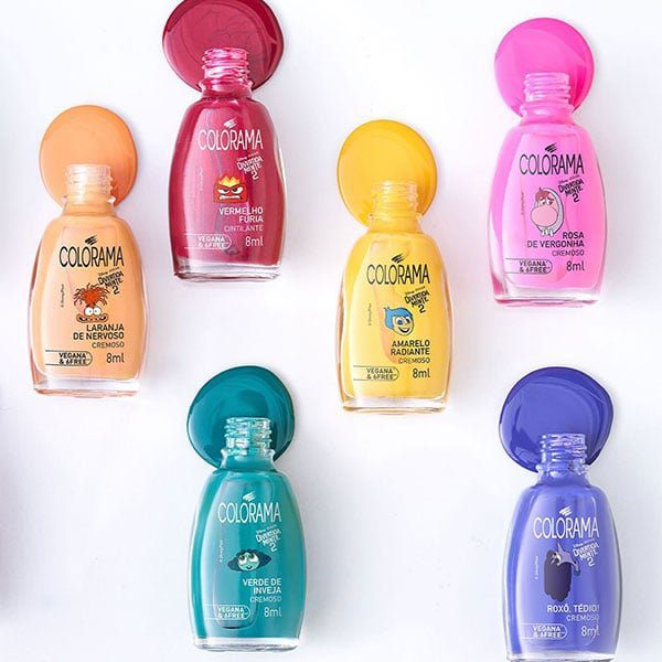 colecao-divertidamente Esmaltes para unhas francesinha colorida