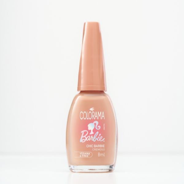 esmalte-chic-barbie-colorama-barbie Foto de esmalte Chic Barbie em um fundo branco.