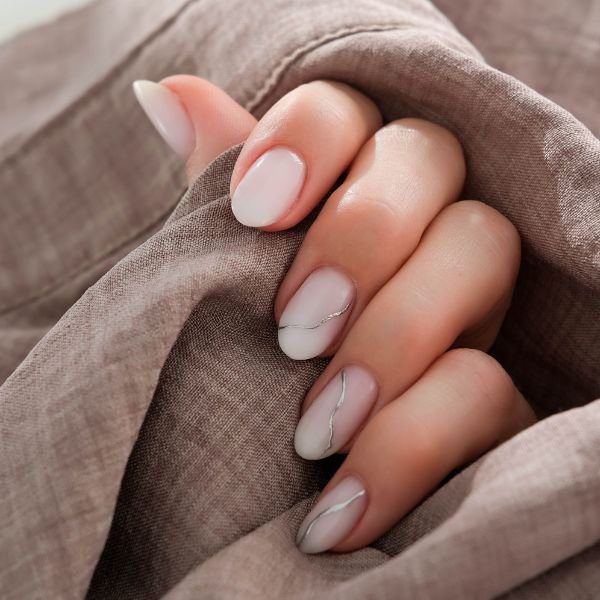 Foto de unhas decoradas simples para as festas de ano novo