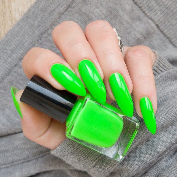 Unhas verde neon